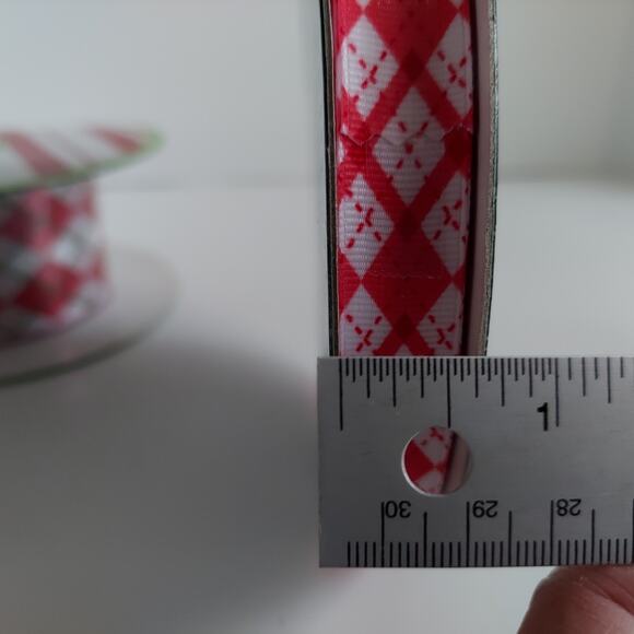 30+ Yards Variety Lot Wire Edged Ribbon Red White Christmas Gift Crafts Candy - Picture 15 of 16